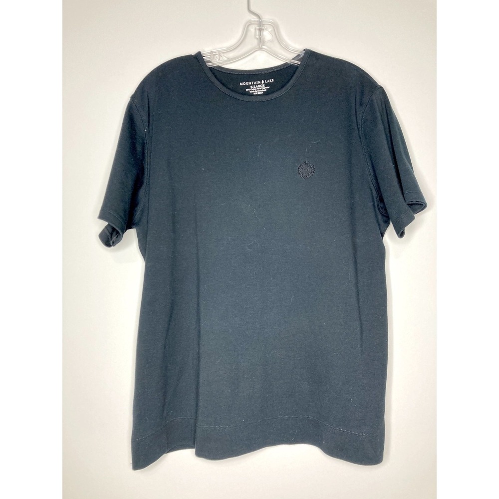 MOUNTAIN LAKE T-Shirt Women Size XL Black‎ Round Neck Short Sleeve Tee